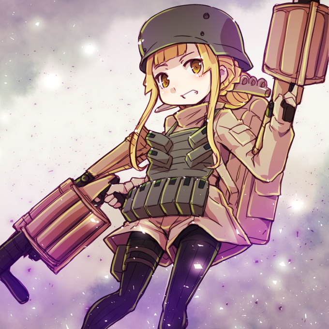 #銃を構える姿だけで10RT来たら強者銃を描いてる事自体がレアすぎる・・・ 