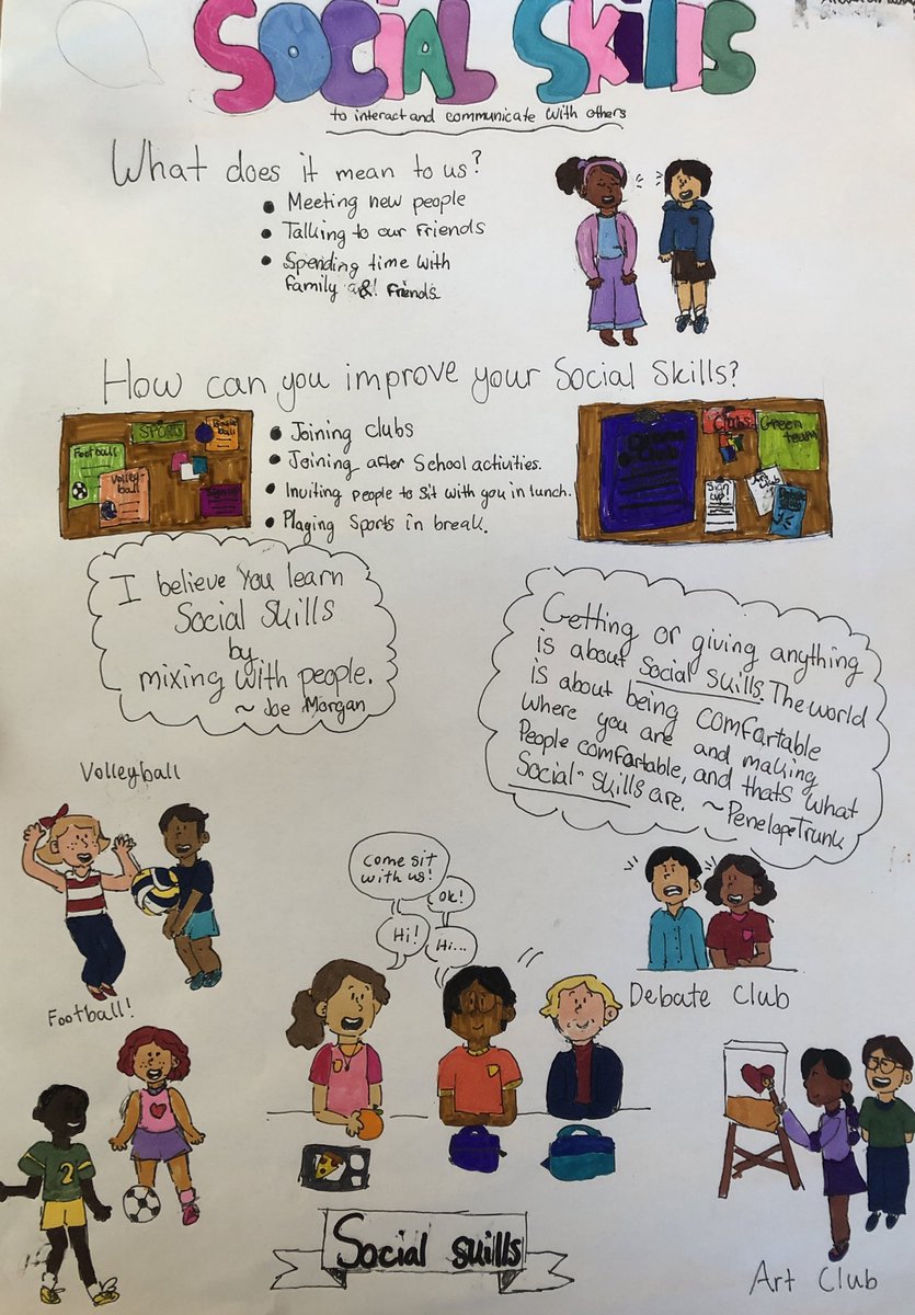 Grade 6 students <a href="/IntlSchAmst/">International School of Amsterdam</a> creating #ATL posters <a href="/ibmyp/">IB MYP</a> on social skills 🎉