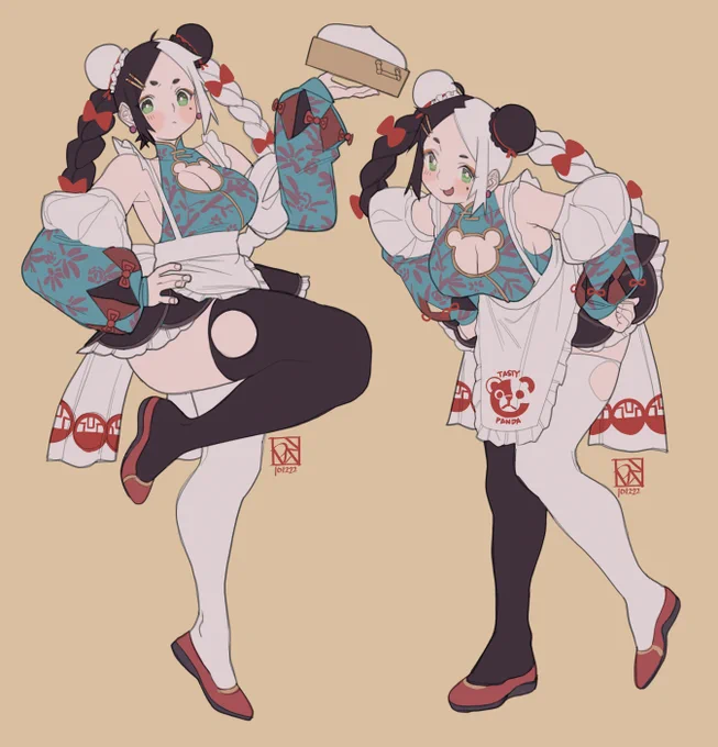 made a new OC, her name Sho Pao 🐼
fan art is welcomed ! 
