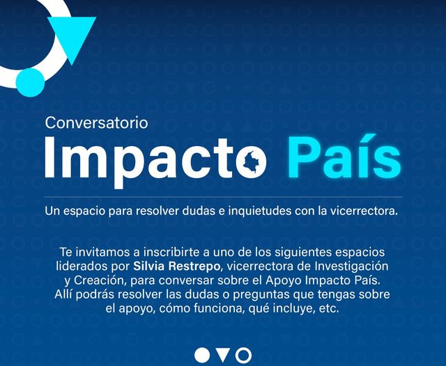 UniandesDerecho's tweet image. #EsHoy |Primera sesión ⏰2:00 p.m.| ¿Ya conoces qué es el Apoyo Impacto País? #Financiación para doctorados. Depeja todas tus dudas e inquietudes con la #Vicerrectoría. 👇 ¡Inscríbete al conversatorio! ⏩ bit.ly/3fOegwi