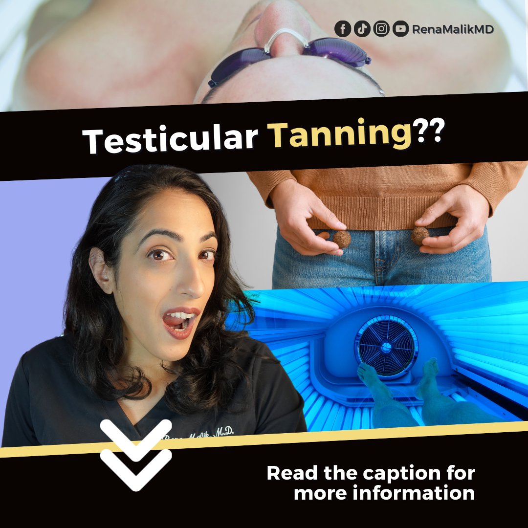RenaMalikMD's tweet image. You may have heard about Tucker Carlson touting the benefits of testicular tanning. 

Watch this video to find out my take as a urologist: youtu.be/Z2DzIzvXufo

#testiculartanning #scrotumtanning #boosttestosterone #increasetestosterone #urology #renamalikmd