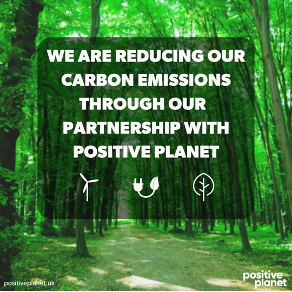 We're reducing our carbon emissions through partnership with Positive Planet
