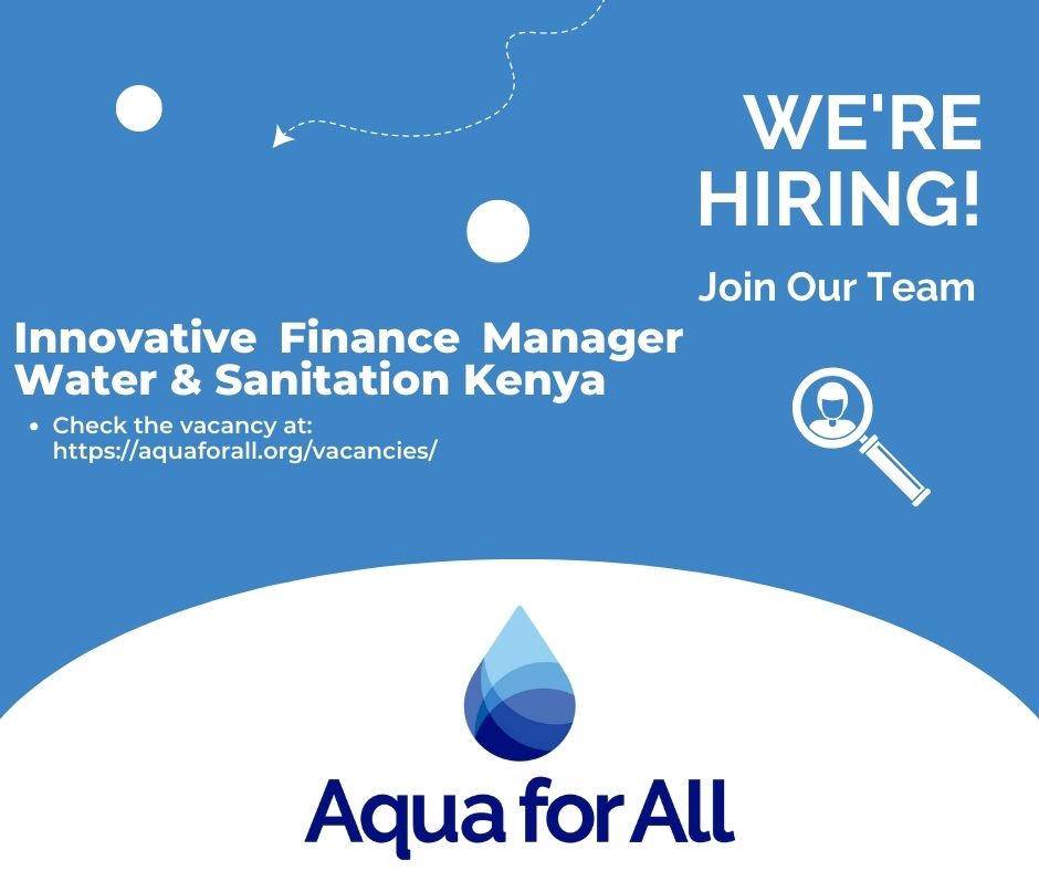 We are looking for an Innovative Finance Manager Water &amp; Sanitation Kenya!

Do you have a passion for making #finance work to create positive impact on #water and #sanitation services for low-income communities?

More details 👉 lnkd.in/dsr5T6f
The deadline is 24 October