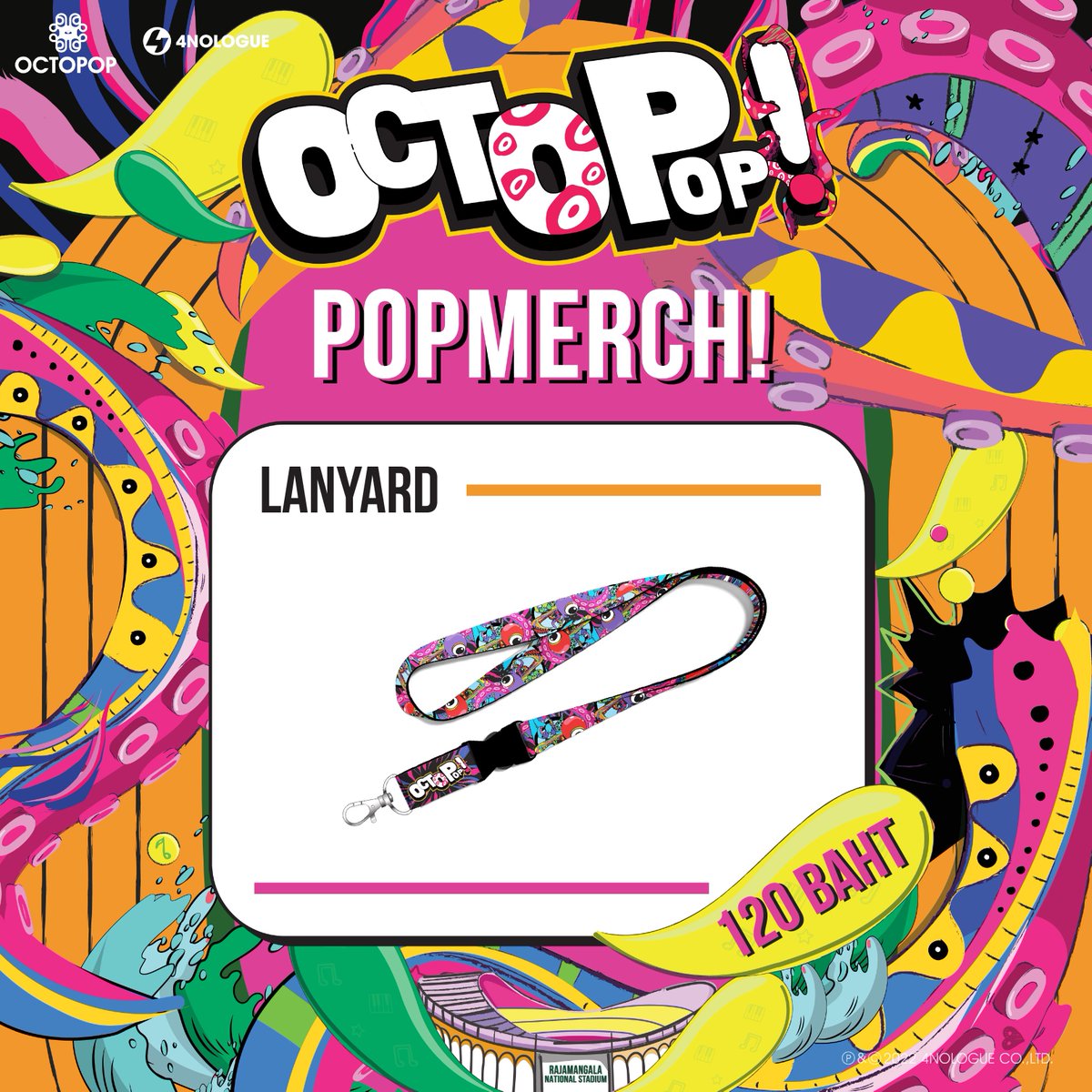 OCTOPOPFEST's tweet photo. POP! in every item with #POPMERCH 💗
 
This is the most POP! event, Pi Meuk got some POP! souvenirs for you! 🐙 Check this out. POP! merchandise, T-shirt, cap, umbrella, tote bag, or tumbler, are waiting for you to be grabbed home.  
 
#หมึกเดือนสิบ #4NOLOGUE https://t.co/dNarcjSiKS