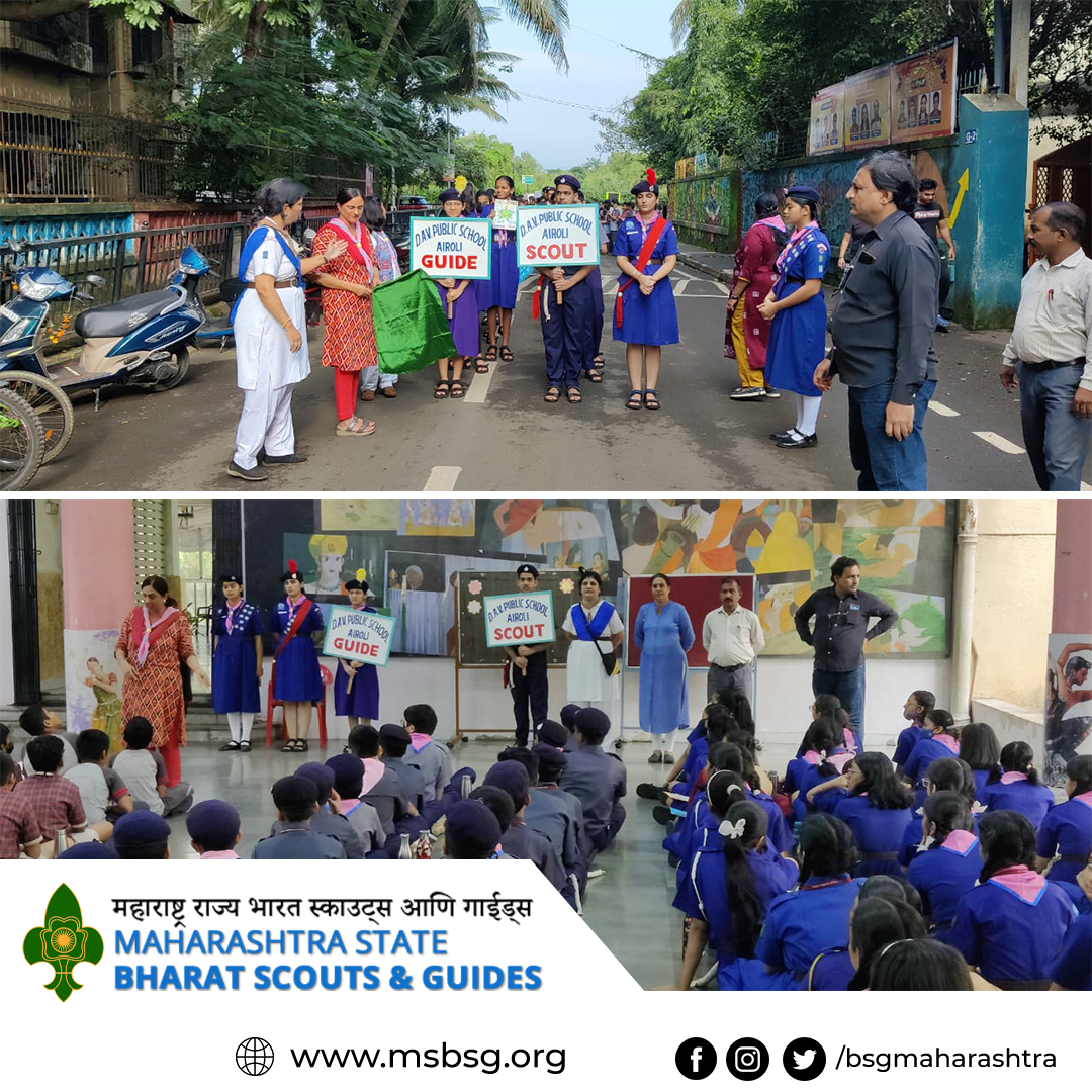 bsgmaharashtra's tweet photo. Today on Oct 12, 2022, D. A. V. Public School, Airoli organised a massive anti-crackers rally to prevent pollution.
F. Principal Mrs. Suneeti Arora ma'am, Supervisor and Scout &amp; Guide incharge Mrs. Pushpa Jagtap ma'am, Assistant incharge Mrs. Manuja Munde ma'am and, https://t.co/cP6JSAujWg