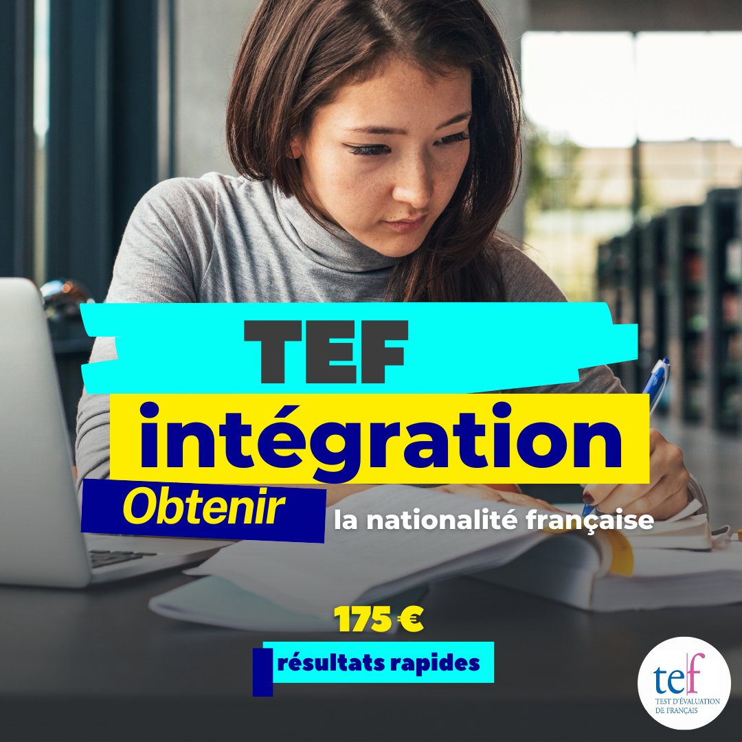 Le saviez-vous ? Le TEF Intégration 🤗🇫🇷! Vous permet de vivre en France et d'obtenir la nationalité française ?
Pour plus d'informations consultez notre site ➡️ hubs.li/Q01pwRbV0

#FrenchExams #LearnFrench #FrenchCourses