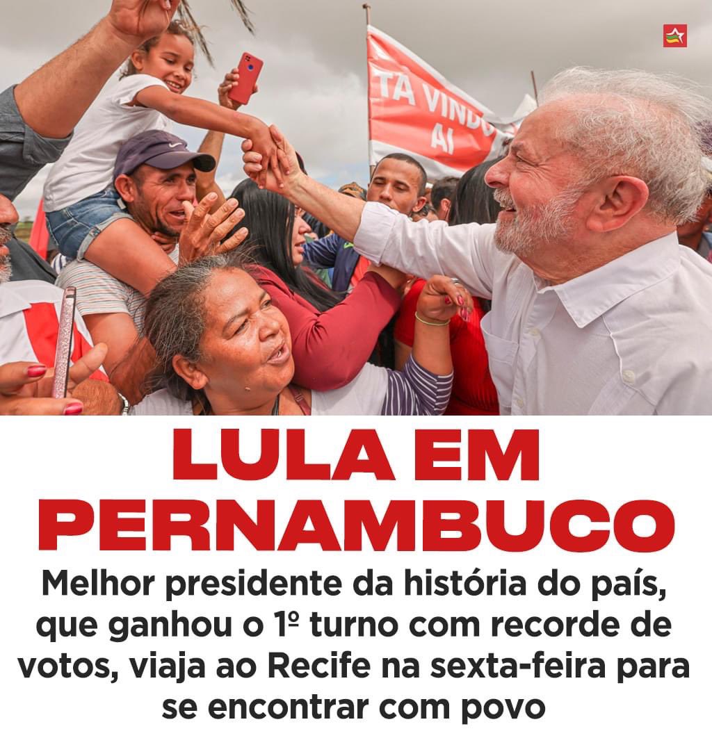 senadorhumberto's tweet photo. ATENÇÃO RECIFE! Lula tá chegando 😍 https://t.co/idMYDqqGtb