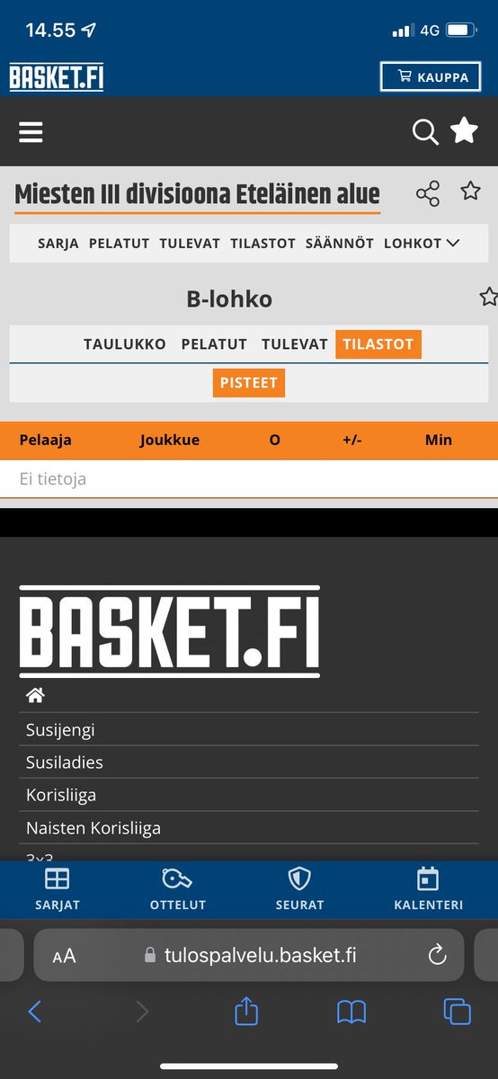 '<a href="/basketfinland/">Basketball Finland</a> Onko joku syy, minkä takia alueellisten sarjojen pistetilastoja ei julkaista? Käsittääkseni uusi tulospalvelu ja sähköinen pöytäkirjajärjestelmä sisältävät kaikki tarvittavat palikat ja tiedot? #koris #stätsit #M2D #M3D #M4D #M5D