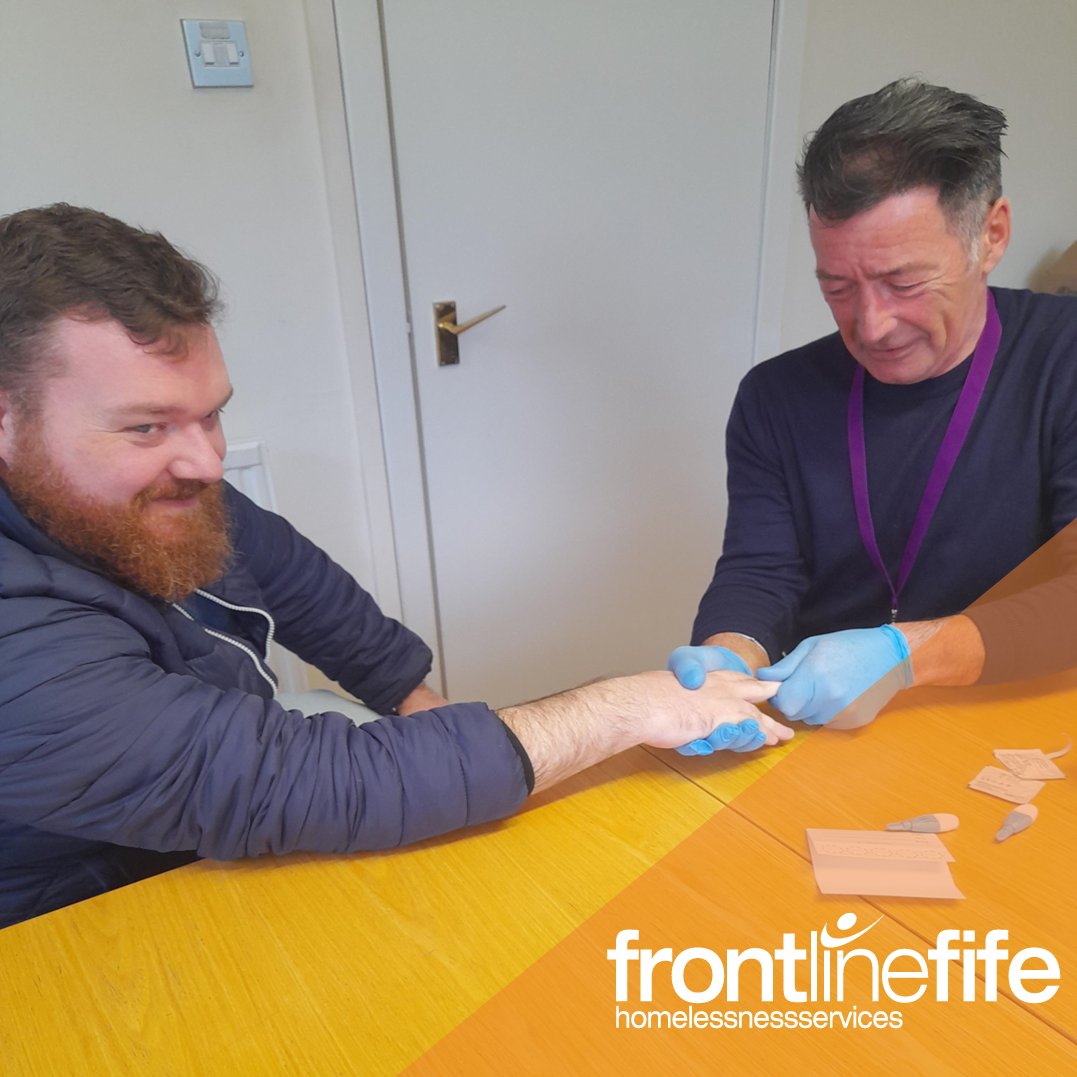 Great training this morning delivered by Steve Walker from the Sexual Health &amp; BBV Development Team at Whyteman's Brae Hospital <a href="/nhsfife/">NHS Fife</a> .
The Recovery Link team received training in Dry Blood Spot Testing and HCV Rapid Antibody testing. #hepatitis #HarmReduction