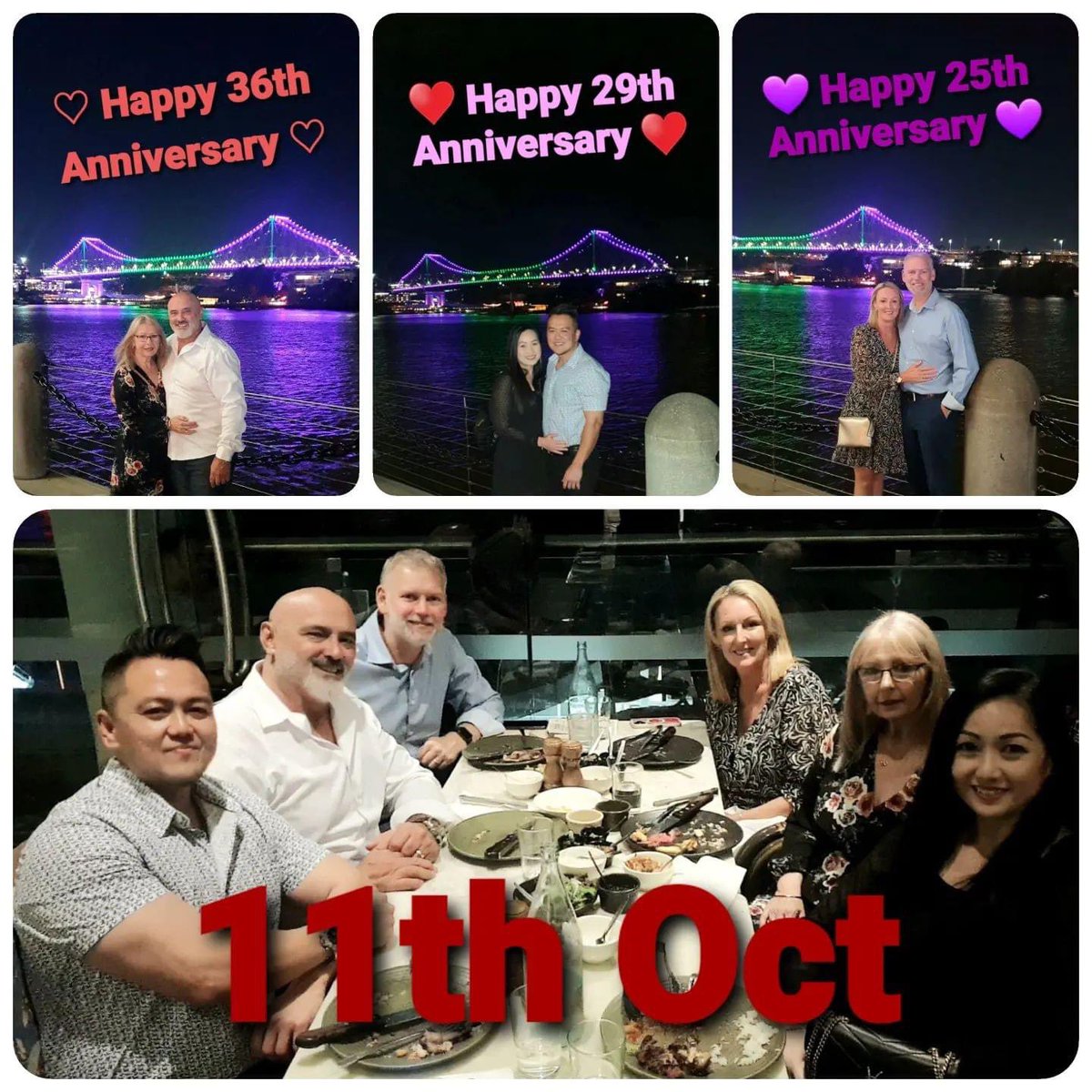 RPrater1's tweet photo. Feeling blessed to be able to have such a special silver wedding anniversary 💕 Celebrating together as we were all married on 11th Oct https://t.co/S3ffi5ye5f
