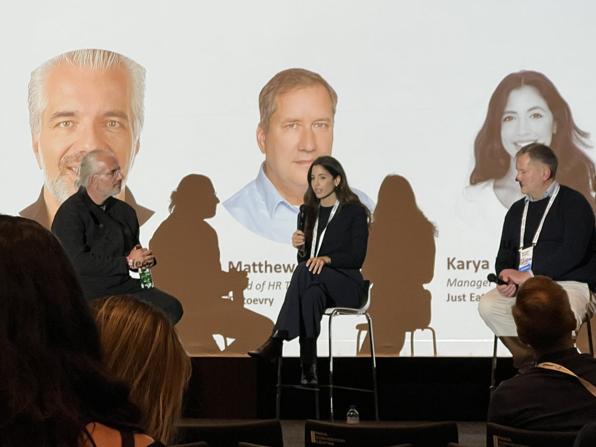 Kristjanfreyr's tweet photo. At @UNLEASHgroup there are lots of interesting discussions on designing for the New Work Era. Specifally on Tech for the Mobile Workforce and Deskless workers.

 Great moderation by @holgermu #unleashworld https://t.co/NdCVCrvN6e