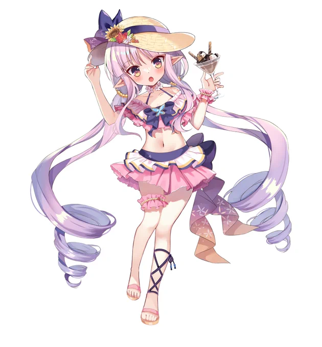 水着キョウカちゃん☀️🍨🍨🍨
#プリコネR 