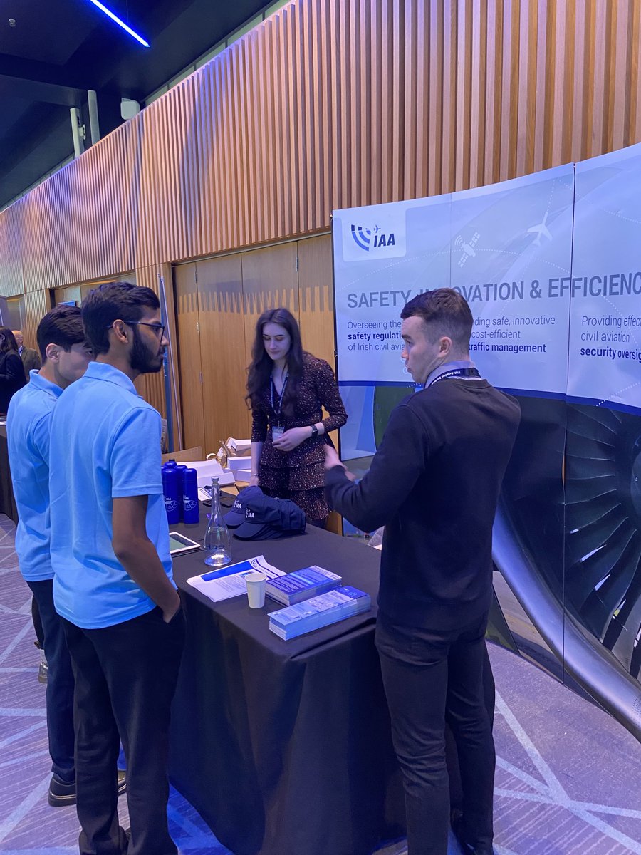 Great to see so many young aviation enthusiasts in at the ⁦<a href="/IASAofficial/">Irish Aviation Students’ Assoc.</a>⁩ career expo 2022. At the IAA, we offer careers in Air Traffic Services, engineering and regulatory compliance &amp; inspection among others… #aviation