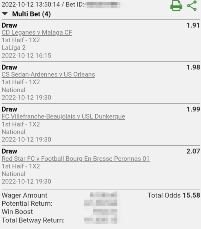 Success59's tweet image. 1st half Draw. 

X37DED7C2
 betway.co.za/bookabet/X37DE…