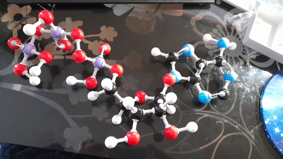 sarahthephd's tweet photo. Ran out of energy so built myself some more #molymod #ATP https://t.co/Op6m9G975t