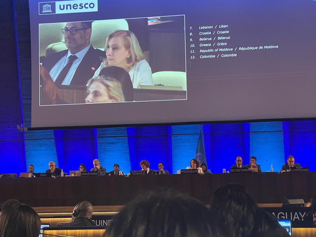 SaharBaassiri's tweet photo. I spoke @UNESCO 215th Executive Board Session Yesterday on one issue: #Education in a Compounded Crisis, like in  #Lebanon, putting forward 4 questions:👇 https://t.co/60rr7NVJDA