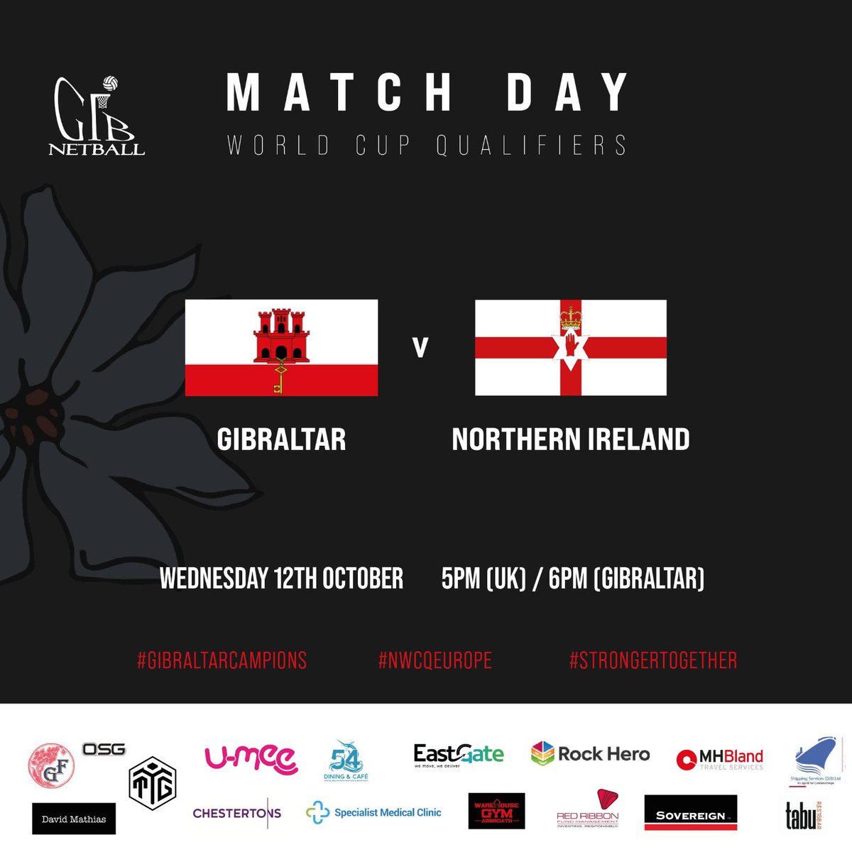 It’s Match Day!

Join us as we compete in our first Netball World Cup Qualifiers in Glasgow against <a href="/netballni/">Netball NI</a> 

📺 Get your streaming passes here 👇
netballscotland.tv/account/subscr…

#NWCQEurope #GibraltarCampions #StrongerTogether