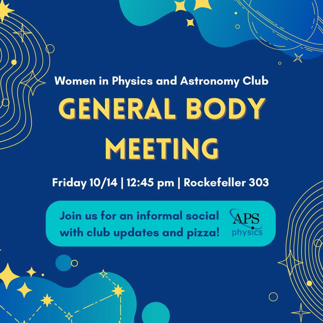 We’re having another informal social GB meeting this Friday, 10/14, at 12:45 pm in Rockefeller 303. Tune in for club updates and pizza 🍕 Hope to see you there!
