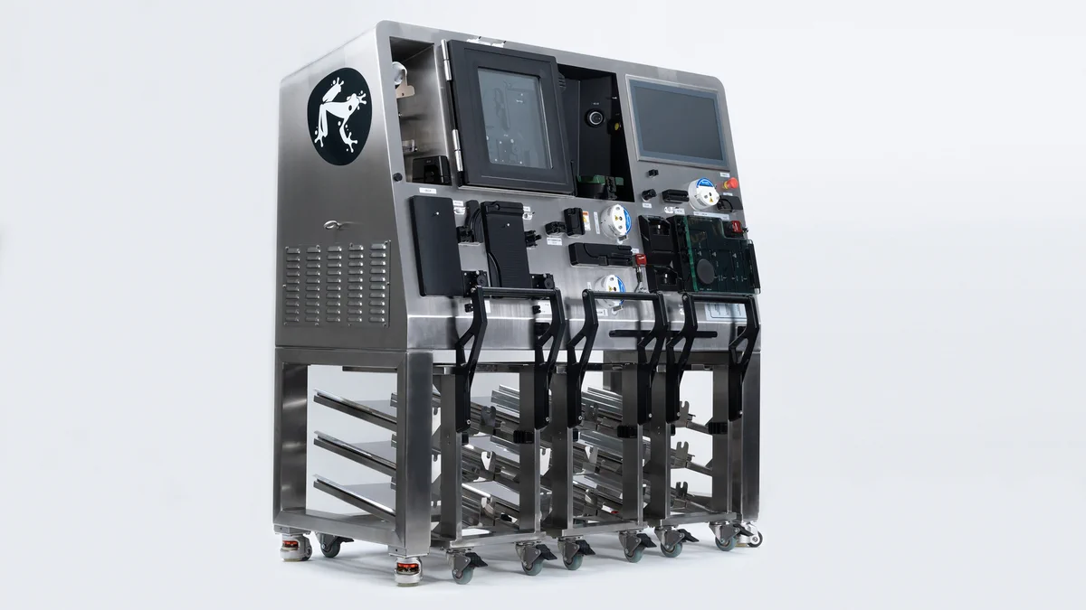 “En octobre 2020, nous avions annoncé que nous disposerions d’un encapsulateur BPF avant la fin 2022. Exactement deux ans plus tard, la machine est livrée. Je pense que cette machine témoigne de la remarquable capacité d’exécution de TreeFrog et Invetech. Mais plus important encore, elle constitue une échéance clé. Notre encapsulateur peut désormais être utilisé pour fabriquer des produits de thérapie cellulaire utilisables en clinique. Avec 3 autres machines BPF livrées en 2023, nous allons pouvoir accélérer nos programmes internes et ceux en partenariat en immuno-oncologie et médecine régénérative.”
Dr Frédéric Desdouits, Président, TreeFrog Therapeutics.