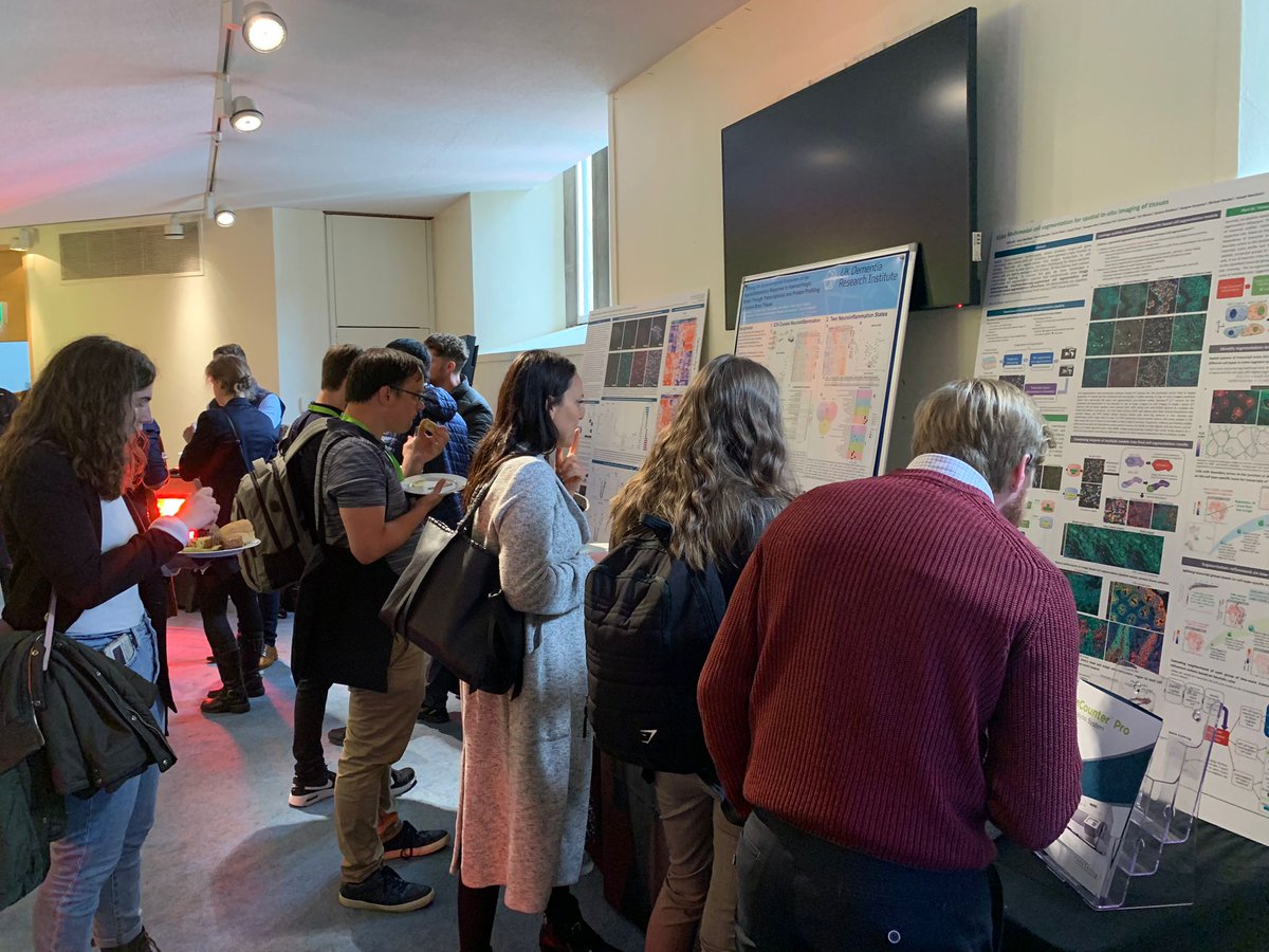 brukerspatial's tweet photo. After a morning filled with images of #singlecells captured in situ with CosMx SMI, it is exhibition time in Edinburgh. Great chance to look at the posters and network with peers!
Have you attended our #SpatialWorldTour summits? What was your favorite poster?
#GoSpatial https://t.co/m7Fhj0zJew