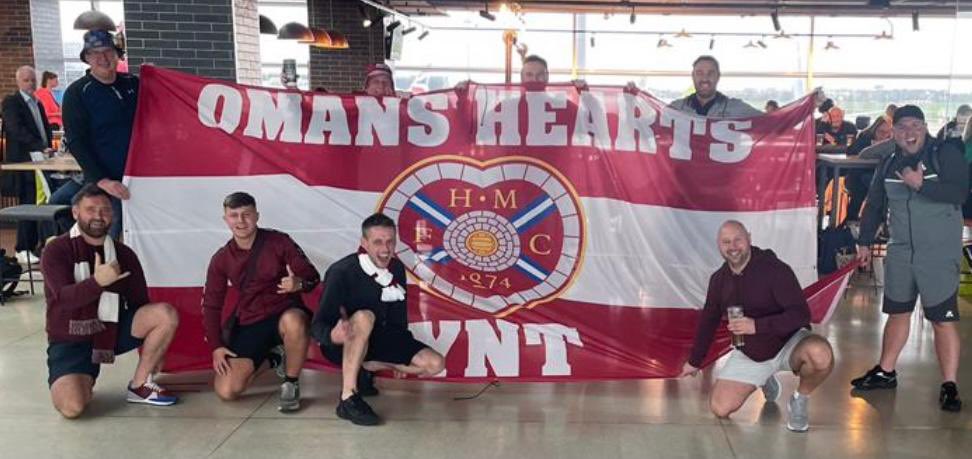 Few of the lads away to follow Hearts in Europe…