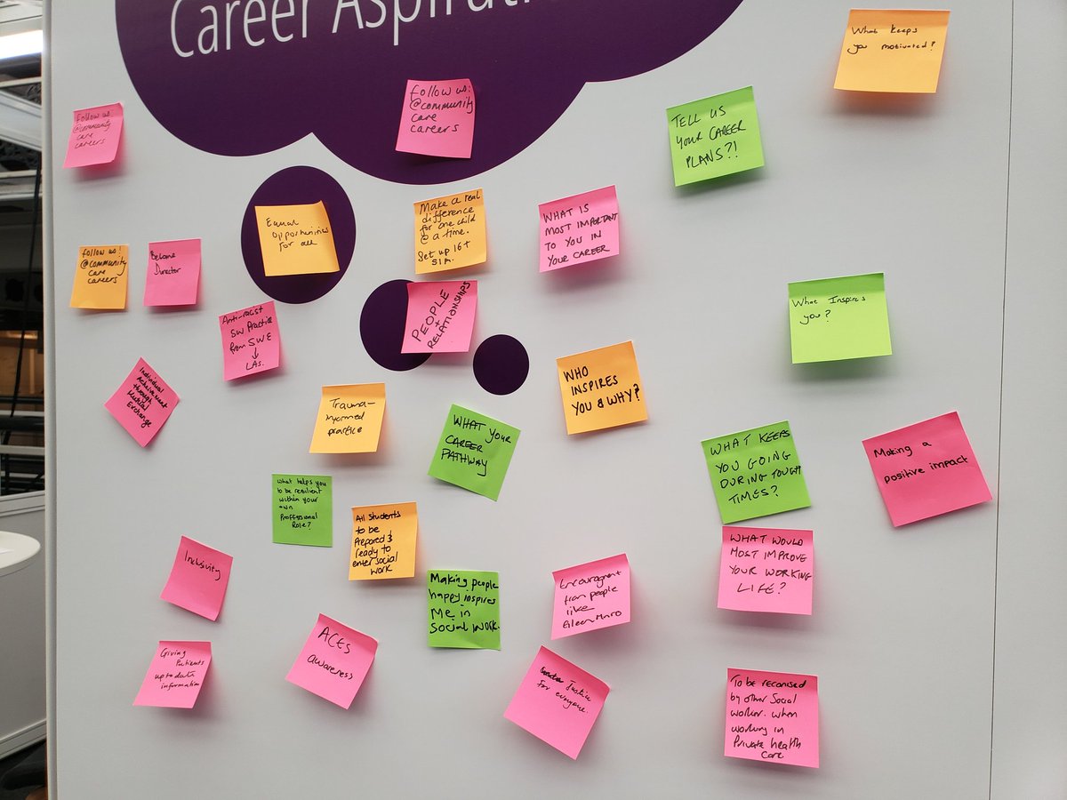 Loving the wall of inspirations/aspirations on our <a href="/CommunityCare/">Community Care</a> stand at #25yearsofcclive today. Come and add yours on stand 13