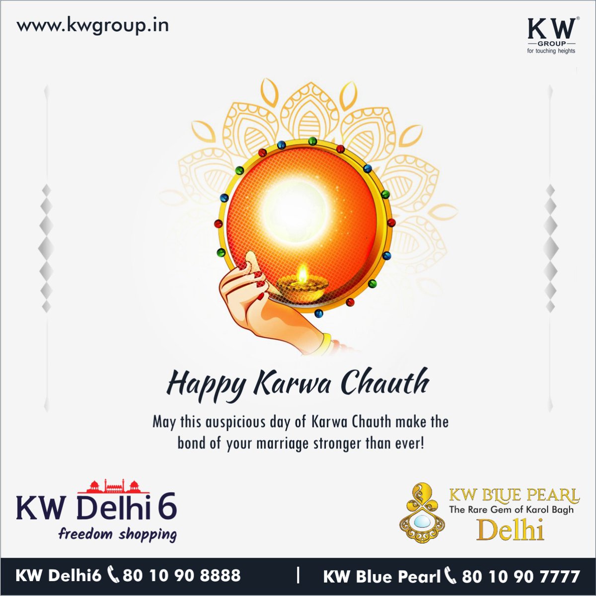 KWorldGroup's tweet photo. KW Group wishes a Happy Karwa chauth!π
Let's celebrate this auspicious occasion of Karwa Chauthπ with happiness and joy and blessings of Ganesh Ji
#karwachauth #karwachauth2022 #karwachauthspecial #festival #FestiveSeason #kwgroup #kwdelhi6 #kwbluepearl #shopnearme https://t.co/b5T2veVs2j