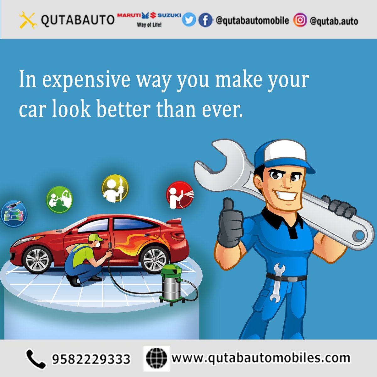 qutabautomobile's tweet photo. In expensive way yo make your car look better than ever

For more details contact us: 9582229333
Or visit our website: https://t.co/TtH2bHjUEp 
.
.
.
.
.
 #AirFilter #oilchange #carproblems #carproblem #carproblemsolution #carrepair #carrepairing #carrepairshop #carservicing https://t.co/8AjWUsHfrP