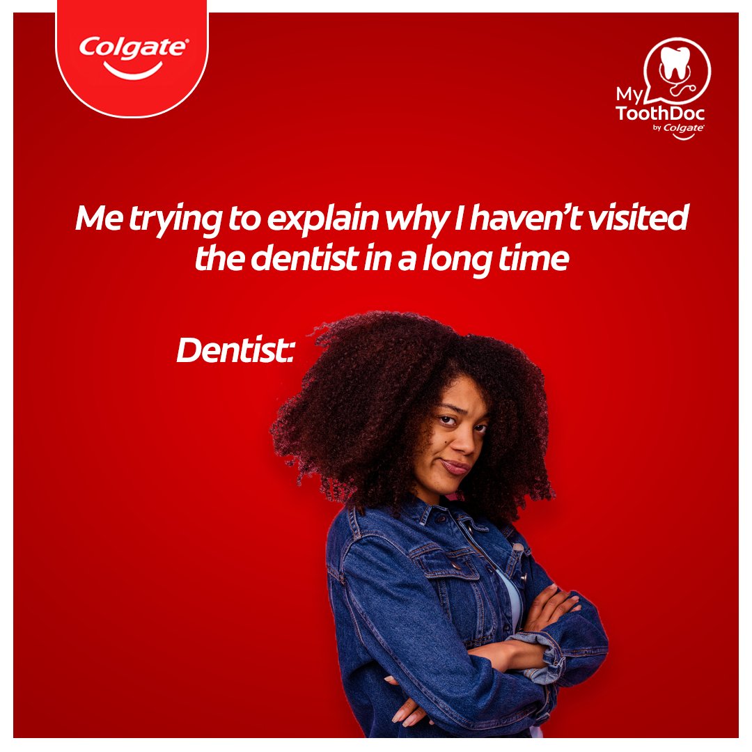 colgate_ng's tweet photo. This shouldn’t be you anymore. With MyToothDoc, you can have your dental appointment now, and for free.
Simply click on the link below and send Hi to the dentist right away.
https://t.co/bIAvX7cg6M
#ColgateNigeria
#MyToothDoc https://t.co/GNx5yKLkeN