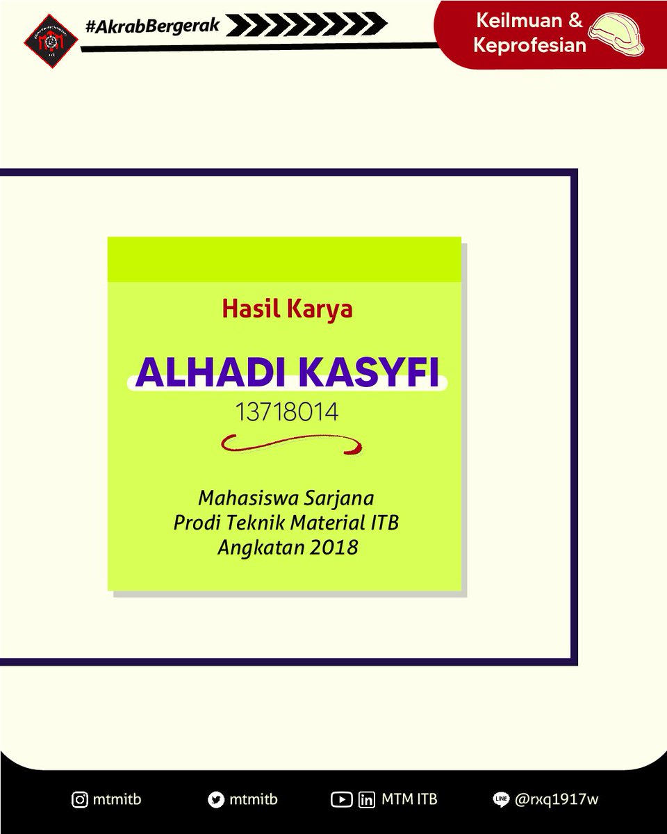 mtmitb's tweet photo. Kira-kira bagaimana karya dari mahasiswa Teknik Material ITB mampu memenuhi kebutuhan tersebut sekaligus menutupi kekurangan dari aplikasi yang telah ada?
#AkrabBergerak #NeverStopLearning #InnovationPlaylist #Verse #MTMITB https://t.co/atdey5AX0l