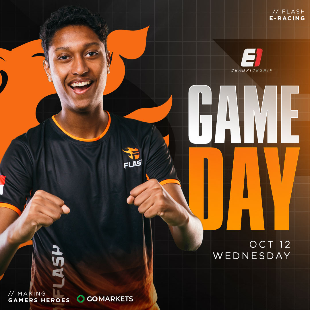 teamflash_gg's tweet photo. 𝐆𝐀𝐌𝐄 𝐃𝐀𝐘 | E1 Championship Round 5

Go go go! 🏁

Team Flash is back in action for Round 5 of the E1 Championship!🔥

At 9PM (SGT) tonight, our #FlashERacing racers will race on at Silverstone! 🇬🇧

Catch all the action at the official E1 Championship Facebook Page! 🎥 https://t.co/9vtwg2MW3D