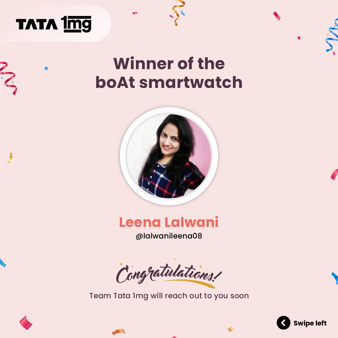 1mgOfficial's tweet image. Isn't this exciting? We hope the new smartwatches bring our winners lots of health and happiness.
A big thank you to everyone for making our #DilKiSuno contest such a huge success. 
Don't lose heart if you did not win this time. We have a giveaway coming soon, stay tuned!