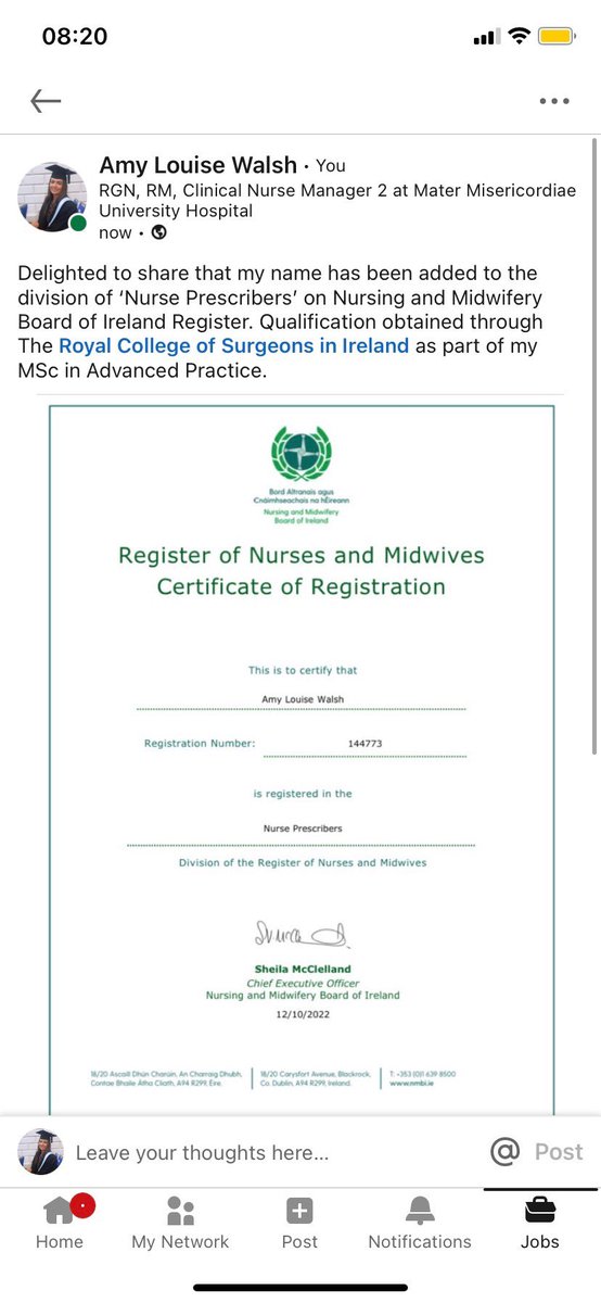 So proud of my eldest daughter @AmyLouiseRN such a great achievement for her age. So much hard work and dedication to the profession #proudmam #nursing #midwifery #advancednursepractioner