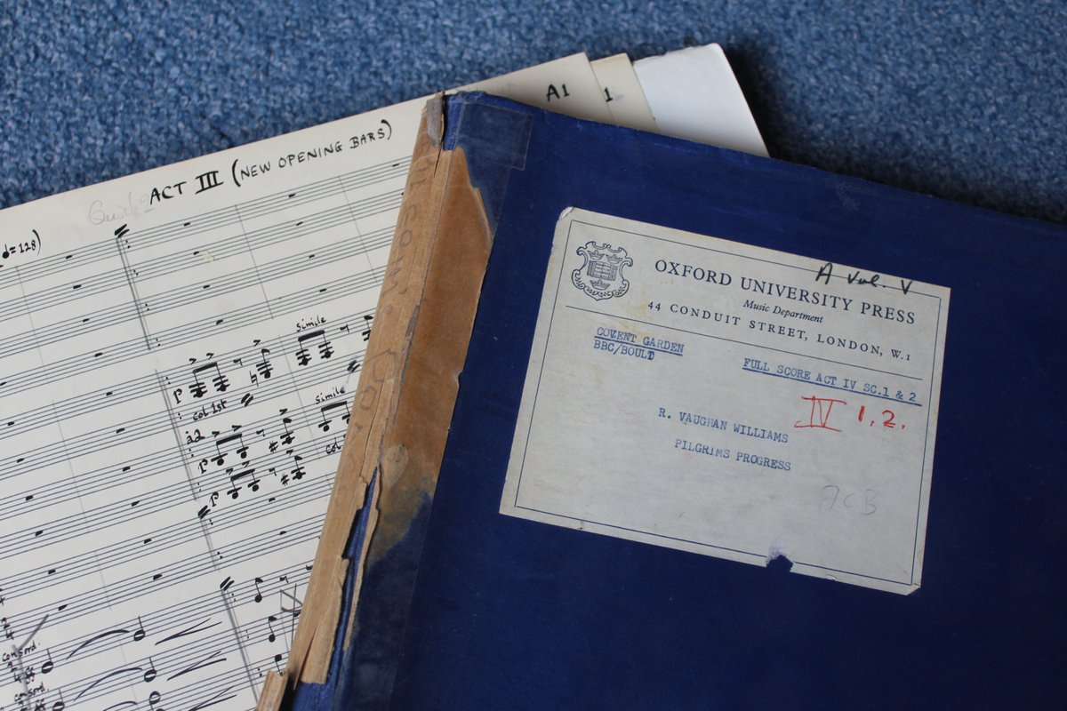 On the 150th anniversary of Vaughan Williams' birth, @OUPMusic have announced the donation of a major archive to the @britishlibrary. The donation includes copyists' scores with VW's own markings, manuscripts & session materials for film scores. #RVW150