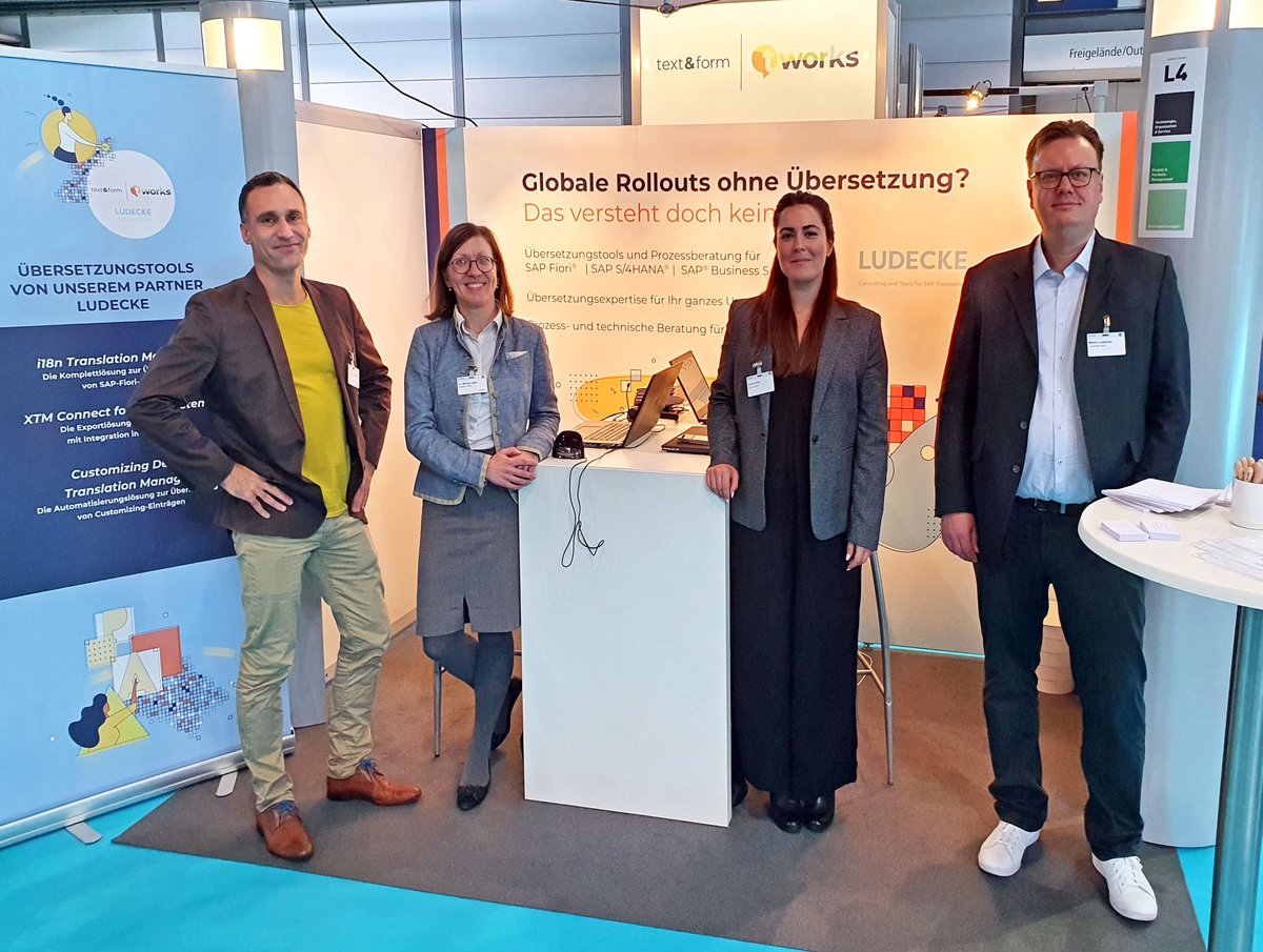 tworks_transl's tweet image. After a great first day at the German-speaking SAP User Group (DSAG e.V.) Jahreskongress 2022 the t&apos;works  @tworks_transl and LUDECKE teams are looking forward to day 2! 

#DSAG #DSAGJK22 #SAP #SAPTranslation #LSP #LanguageServices