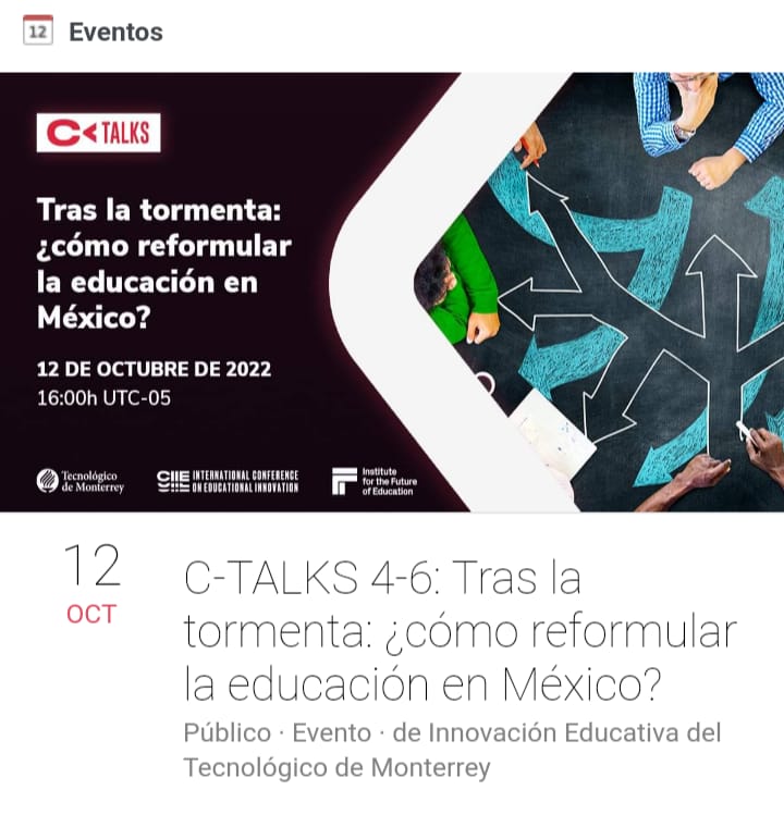 MARCIAJORDAOBA's tweet photo. Recomiendo seguir @observatorioedu @InnovacionEdTec  Instituto Tecnoloógico de Monterrey México que habla sobre como reformular la educación en México después de la pandemia. #Tendenciaseninnovacióneducativa @fdevunahur 
#TuideameinspiraFDEV
@menina_veneno8 https://t.co/YQ2FvtlTNl