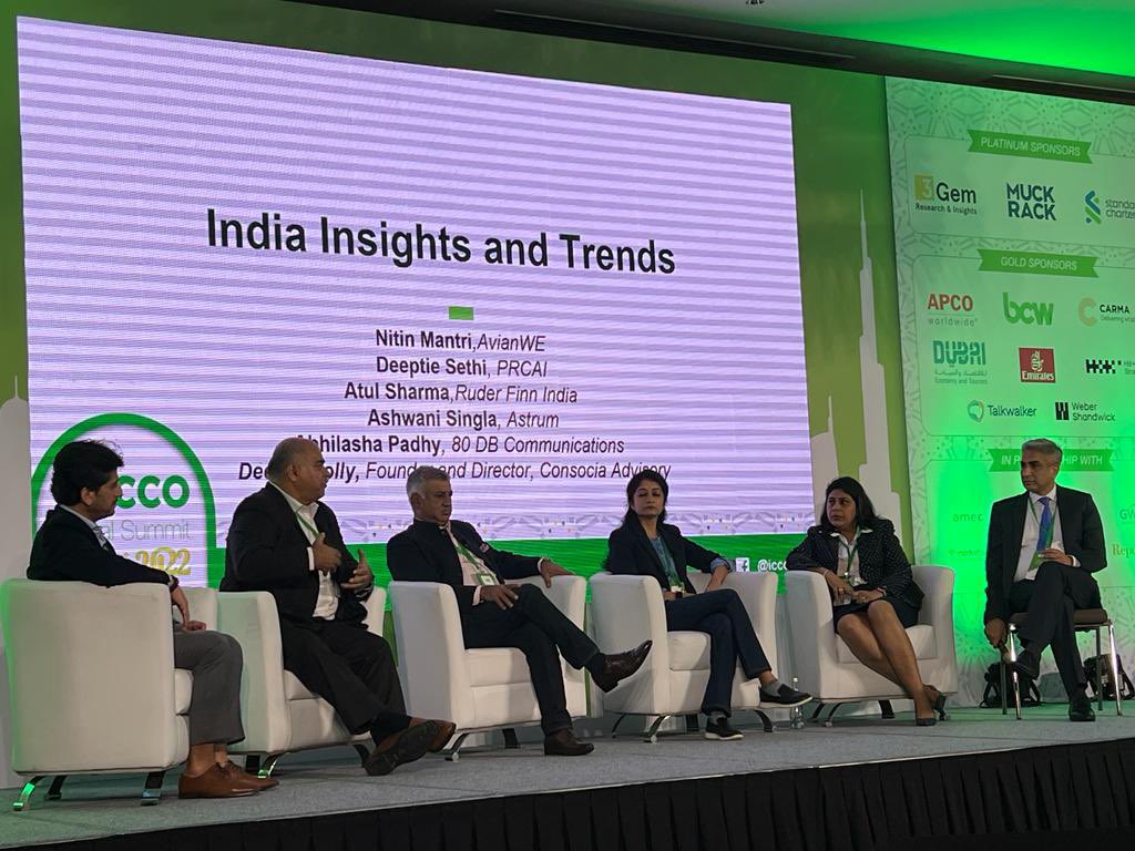 Speaking at #iccoglobalsummit in Dubai alongside peers from the industry sharing trends and insights from India on how #PR in #India is evolving and the road ahead 

@iccopr @nitinmantri @PRCAIndia @ashsingla @atulogical @SethiDeeptie @abhilashapadhy @deepakjolly23