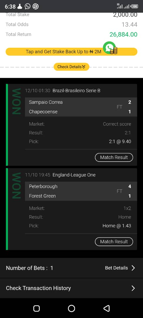 Are you interested in football betting 
  If you interested in drop ur whatsapp numberBro the game is 💯 sure