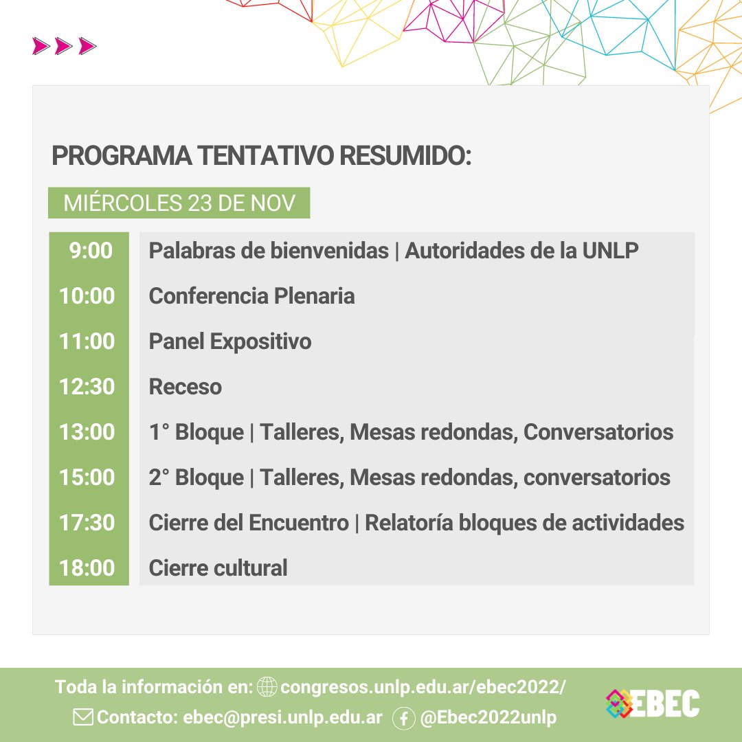 secytunlp's tweet photo. El #EBEC2022, extiende el periodo de inscripción hasta el 25 de oct.
La fecha será el 23 de Nov. de manera presencial en el Ed. Karakachoff de la @unlp
Toda la información en 👇🏼
📌https://t.co/BTCmF9koXe
📌 Consultas en ebec@presi.unlp.edu.ar
#encuentro #investigacion https://t.co/3UHihD7Tj3