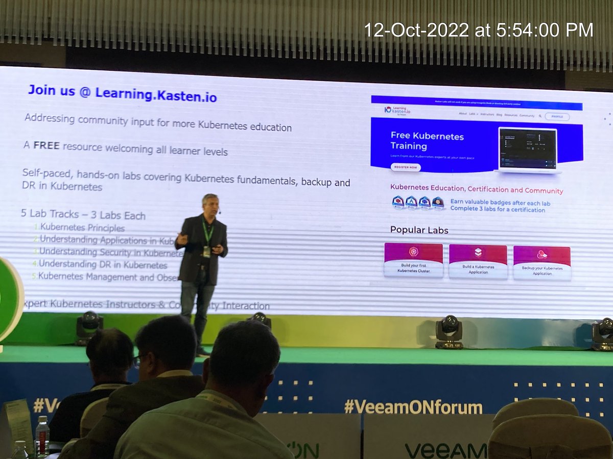 TechButthead's tweet photo. Free #Kubernettes #Training At :-
http://Learning.Kasten.i0
(#VeeamONForum @Veeam_APAC) https://t.co/RXyhZBTsBN