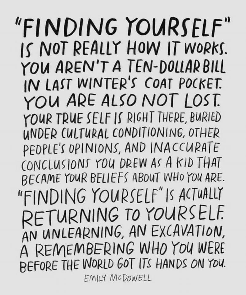Loving this…Return to yourself!