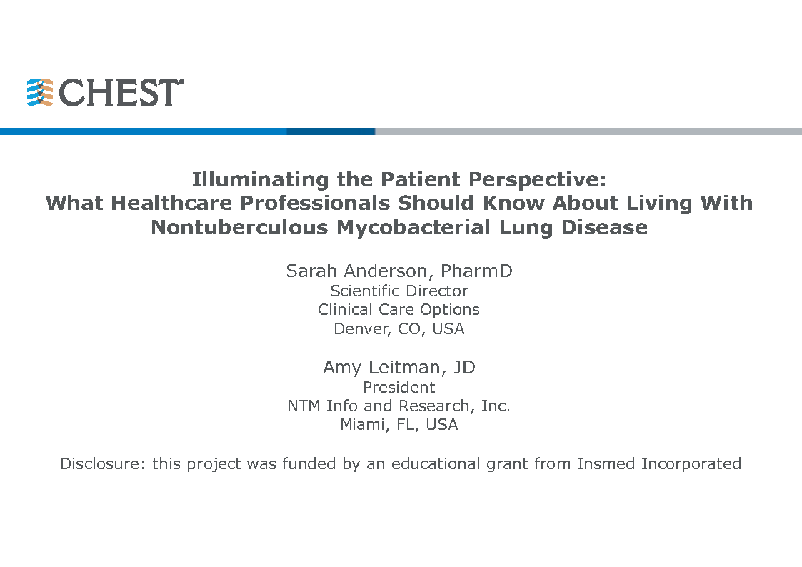 sandersonrx's tweet photo. Join me at #CHEST2022 on 10/17 for my rapid oral presentation! I start promptly at 12:19pm - you don't want to miss it!

@CCO_InfDis @accpchest #NTM #NTMLD #patientperspective https://t.co/heGXrtD7Zy