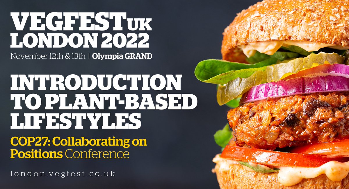 Curious about Veganism? Want to try Plant-Based? The 'Introduction to Plant Based Lifestyles' area at VegfestUK London 2022 could be just the thing.

london.vegfest.co.uk/2022/10/12/cur…

TICKETS: london.vegfest.co.uk/tickets - still on BOGOF!