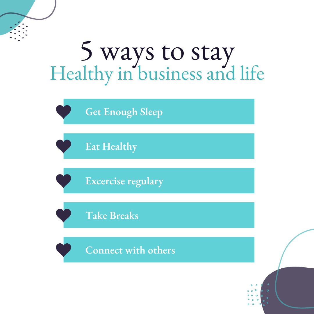 ExpertAccounti2's tweet photo. 5 ways to Stay Healthy in Business and Life
#accounting #finance #business #career #mentalhealth #health #help #quality #productivity #accountingservices #bookkeeping #payroll #cashflow #businessadvice #taxes2022 #vatreturns #businessgrowth #funding #taxplanning #happywednesday https://t.co/sHCShsk3a7