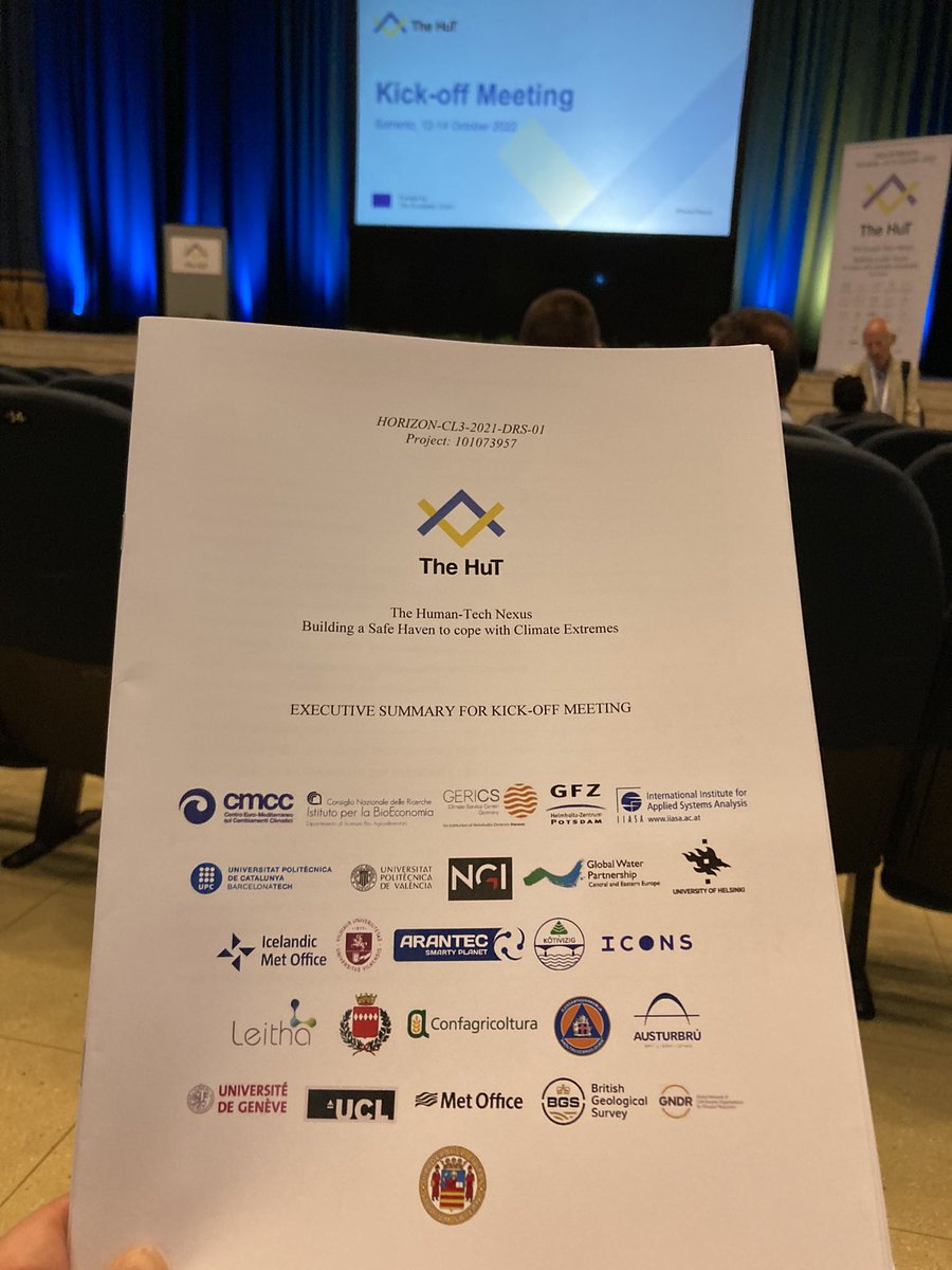 We’re kicking off! #TheHuTNexus A Safe Haven to cope with Climate Extremes #horizoneu