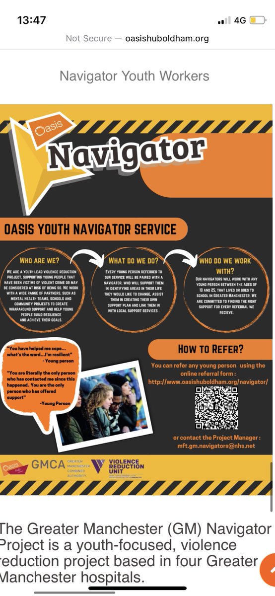 Just a little more information about who we are, what we do and how to refer! #youthviolence #youthworkers #greatermanchester