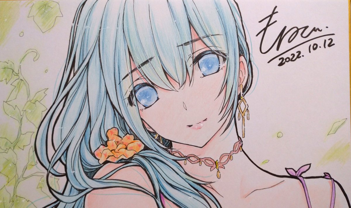 「包容力抜群お姉さん【オリジナル】の直筆色紙 」|もねてぃ◆5/7例大祭A-04ｂのイラスト