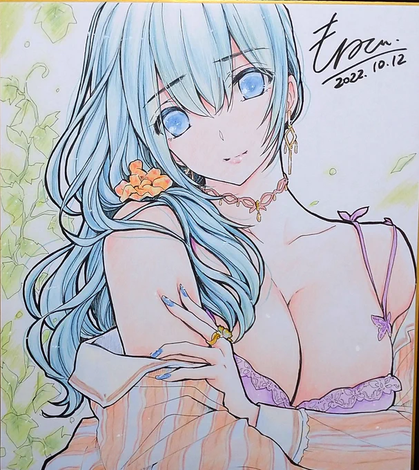 包容力抜群お姉さん【オリジナル】の直筆色紙 