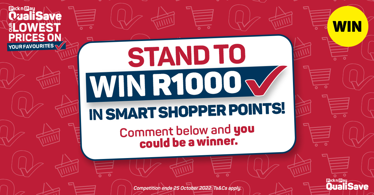 PnPQualiSave's tweet photo. When the month is long &amp; the money is short – it can be hard to get by. That’s why #QualiSave’s got a great payday giveaway just for you!  Comment below how much you need to make it to payday &amp; you stand to WIN R1000 in points – just like that. Good luck > https://t.co/Ie6ljxDomP https://t.co/LqG6ElRZDR