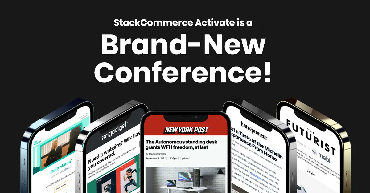 StackCommerce's tweet image. Want to network with top publishers and commerce experts? Then you won’t want to miss the final few days to register for StackCommerce Activate. It’s not too late to secure your spot online or in person at our 10/18 conference, but seats are going fast! buff.ly/3DJQJqz